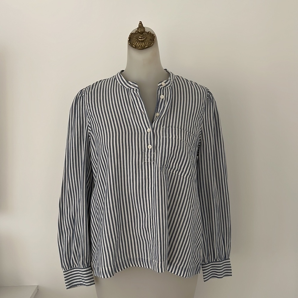 Madewell Puff-Sleeve Button Down Stripe - Picture 5 of 12